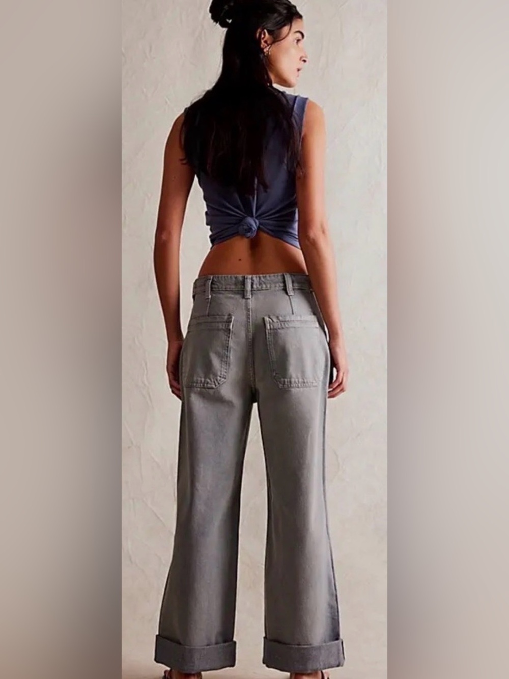 We The Free Palmer Wide Leg Jeans In The Shadows Gray -size 30 - Picture 2 of 16